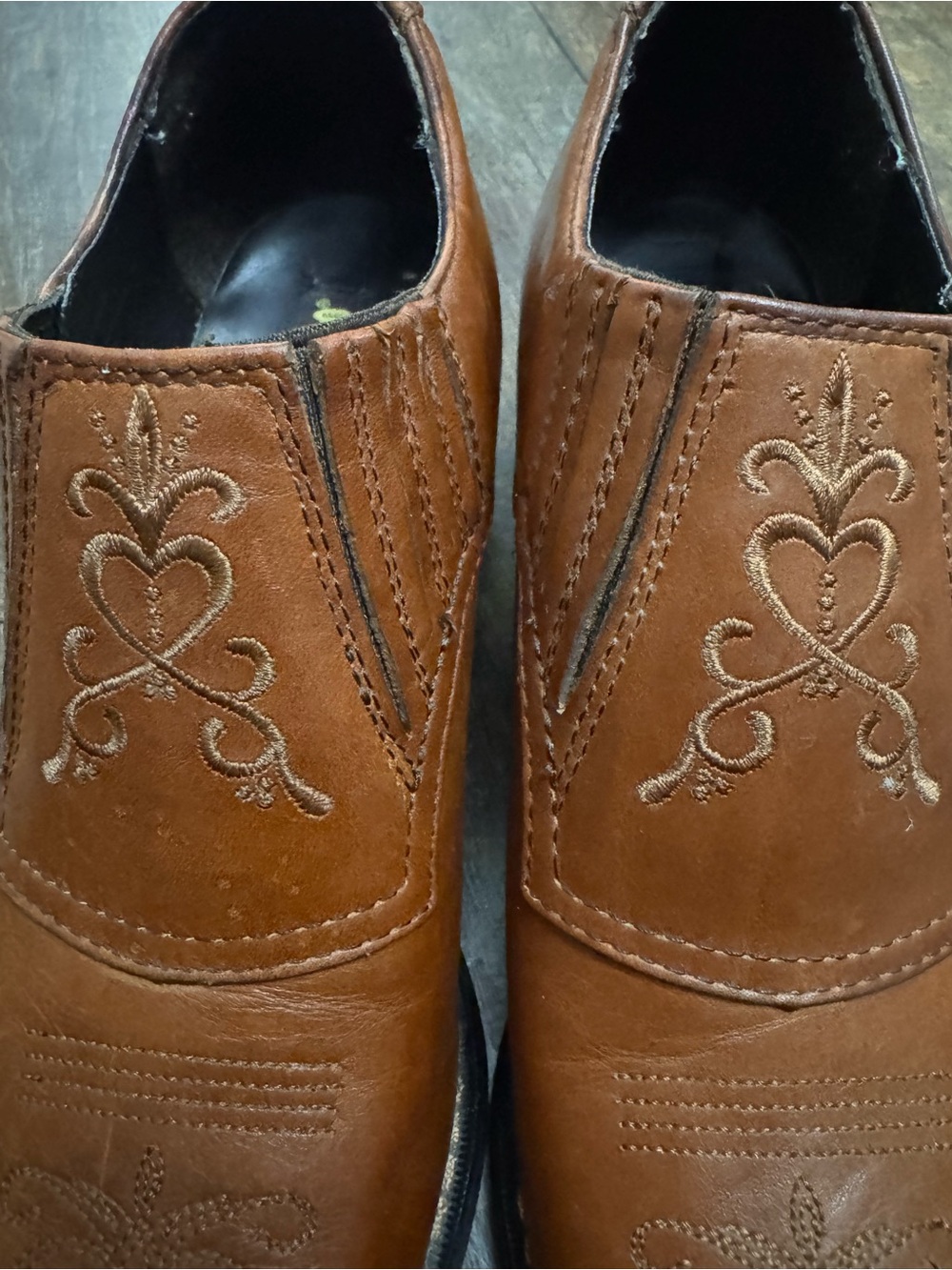 Durango Brown Leather Western Ankle Boots Embroidered Pointed Toe Women’s 8M - Picture 2 of 9